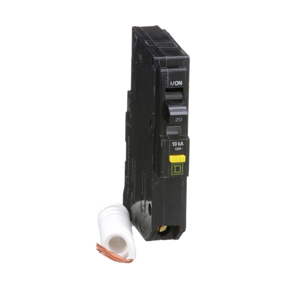 INTERRUPTOR TERMOMAGNETICO QO120GFI 1X20A 6MA GFI PGTAIL ENCHUFABLE 10KA SCHNEIDER ELECTRIC *** OFRECER BTP1C20R6 ***