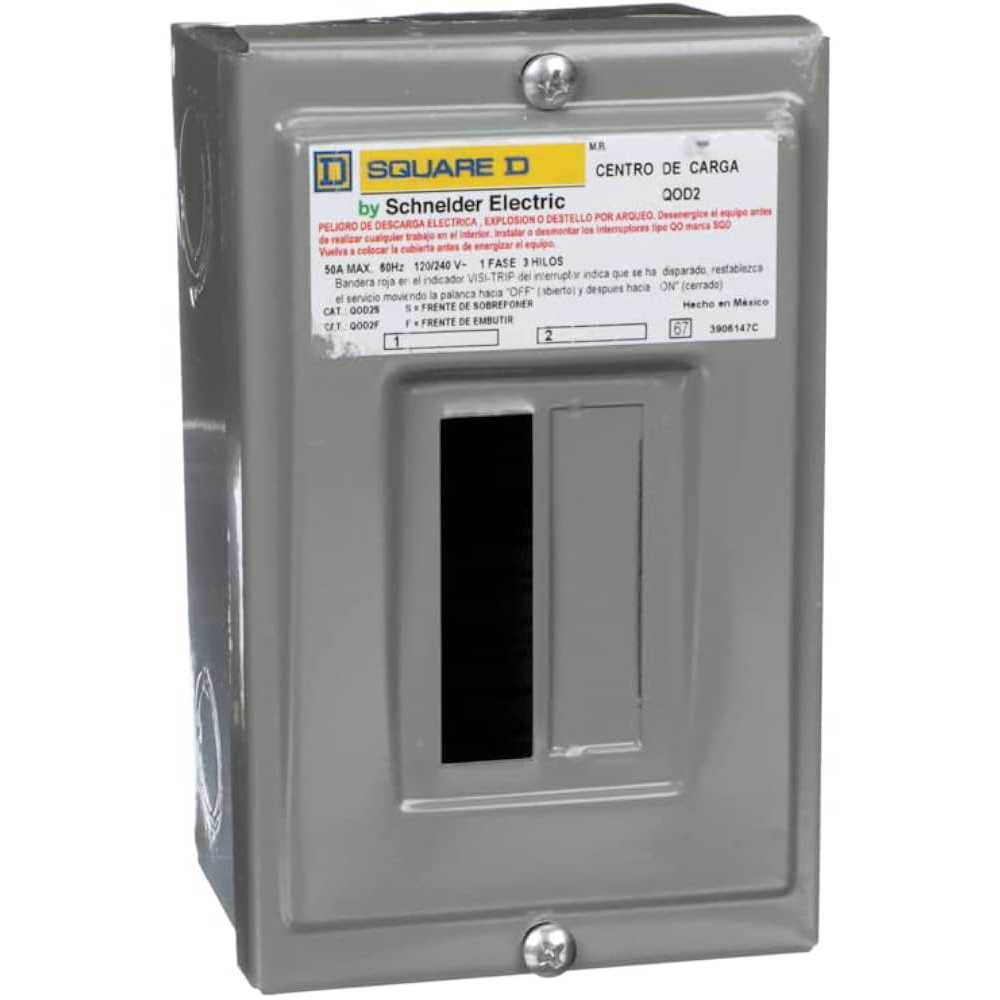 C.DE CARGA 2P./50A. QOD2S SOBREPONER SQUARE D *** OFRECER BTN/2SN ***