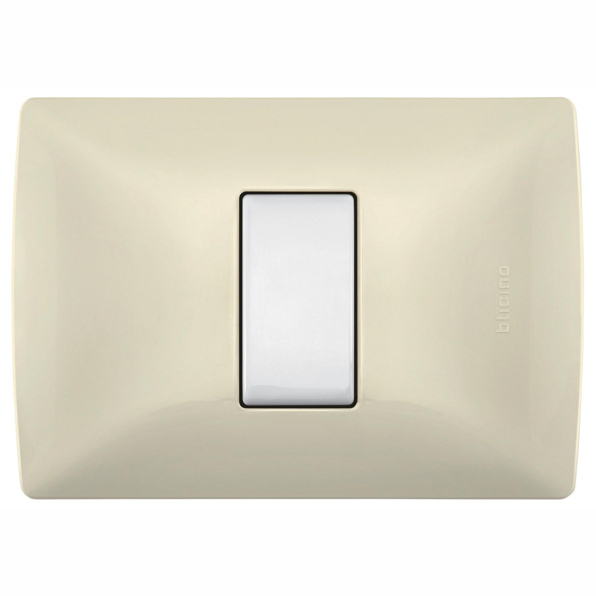 PLACA DE RESINA BTICINO CON CHASIS MARFIL 1 MÓDULO QZ4803M1MA ***HAE 2023***