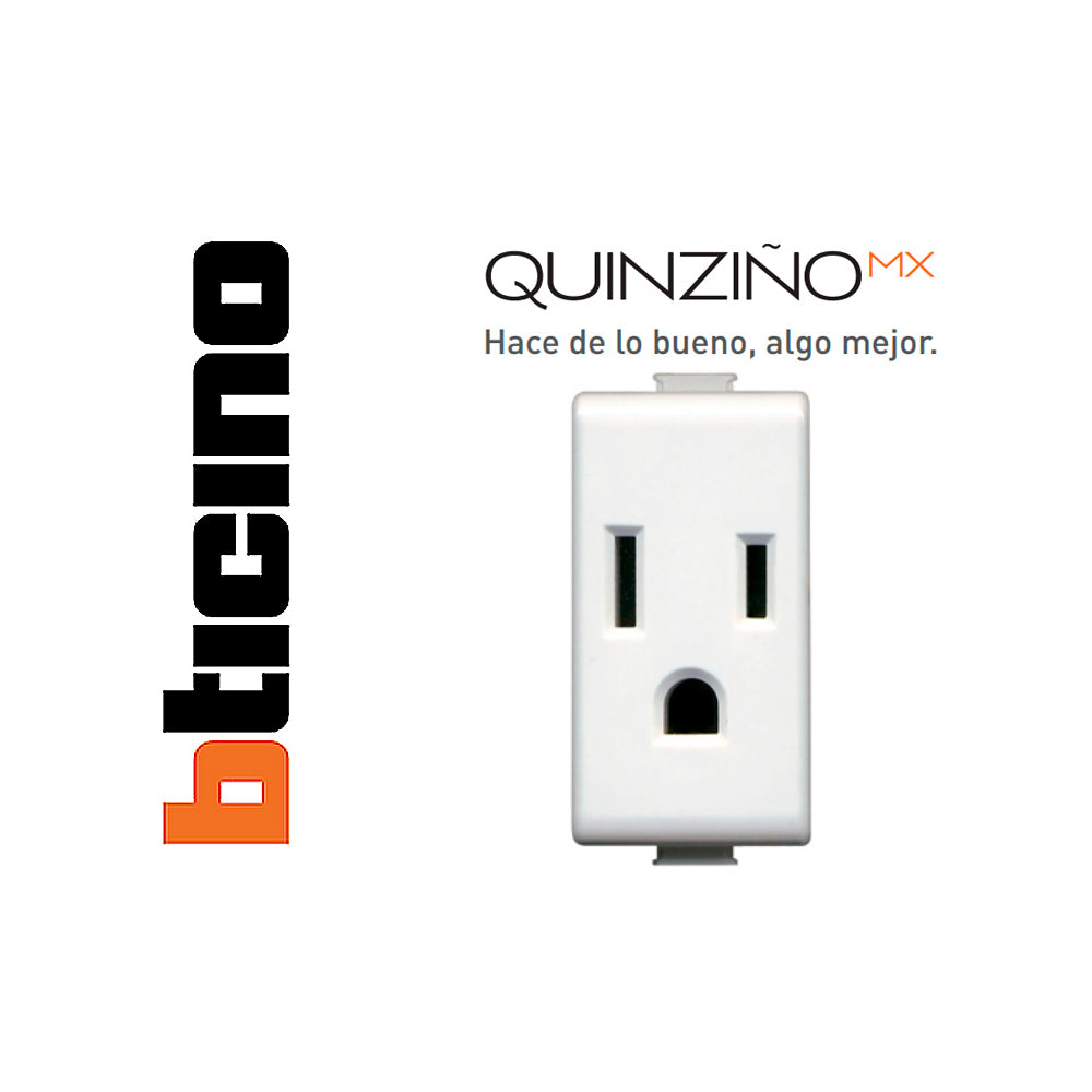 TOMACORRIENTE 2P+T 15A 127-250V BCO