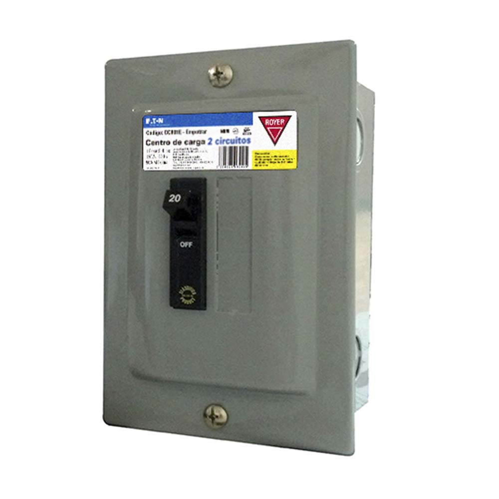 CENTRO DE CARGA 2 CIRCUITOS 50A 120/240V. EMPOTRAR CCR02EN