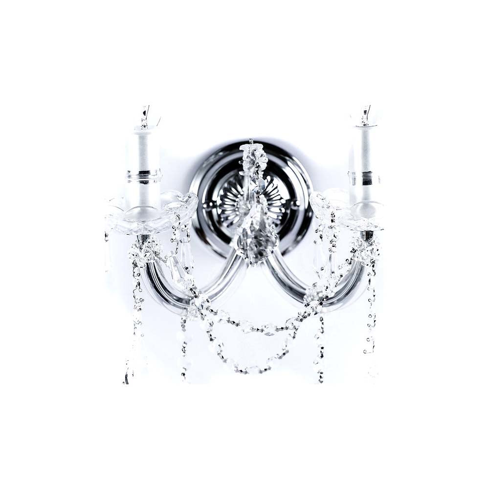 ARBOTANTE LUJO TIPO CANDIL CHROME 2 LUCES E12 (NO INCLUIDOS) GAMALUX *** HA. LUMI ***