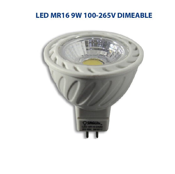 FOCO LED MR16 9W 30K 100-265V DIMEABLE (S00542) *** HA. LUMI ***
