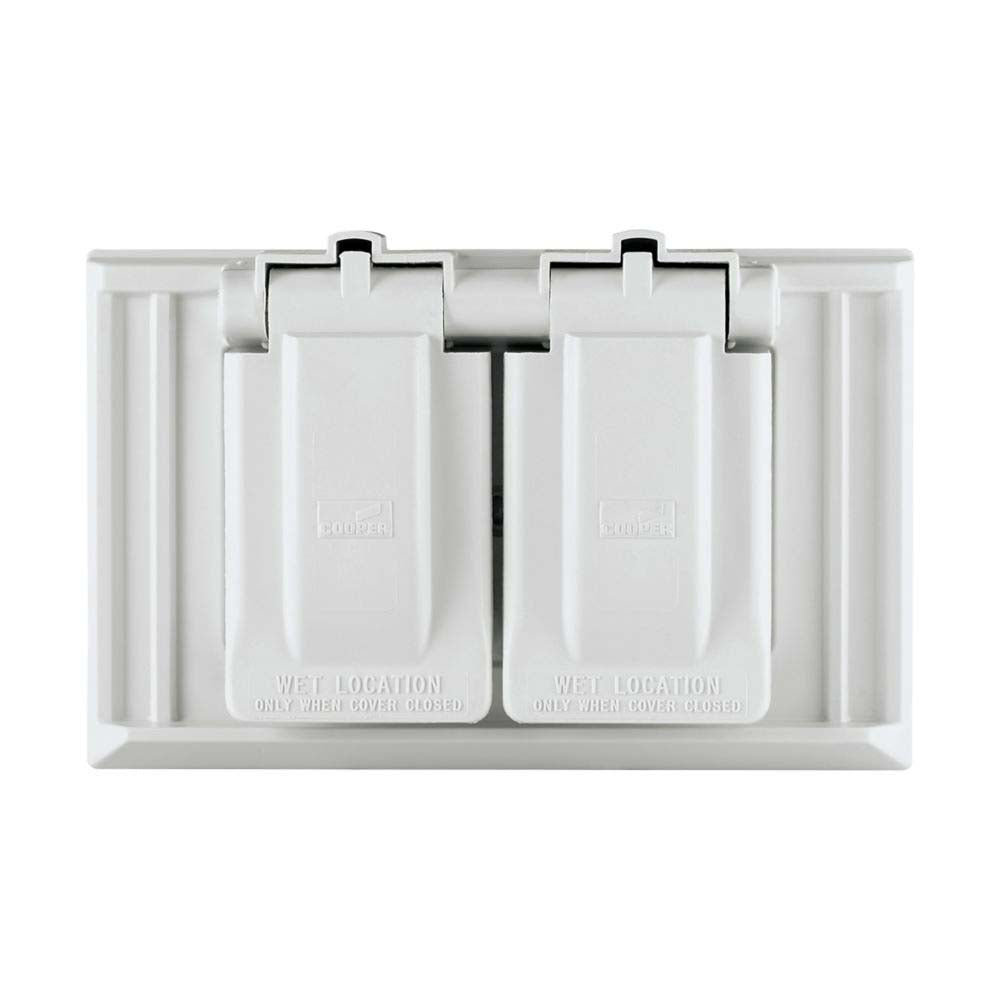 TAPA CON CERRADO AUTOMATICO 1 MOD GRIS RECEPTACULO DUPLEX DISPOSITIVO COMBINABLE HORIZONTAL 2 ENTRADAS