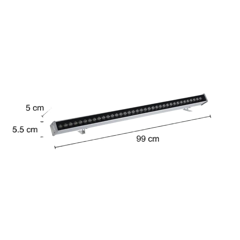 BANADOR DE MURO 30W 100-240V LED 30 ALUMINIO 3000K