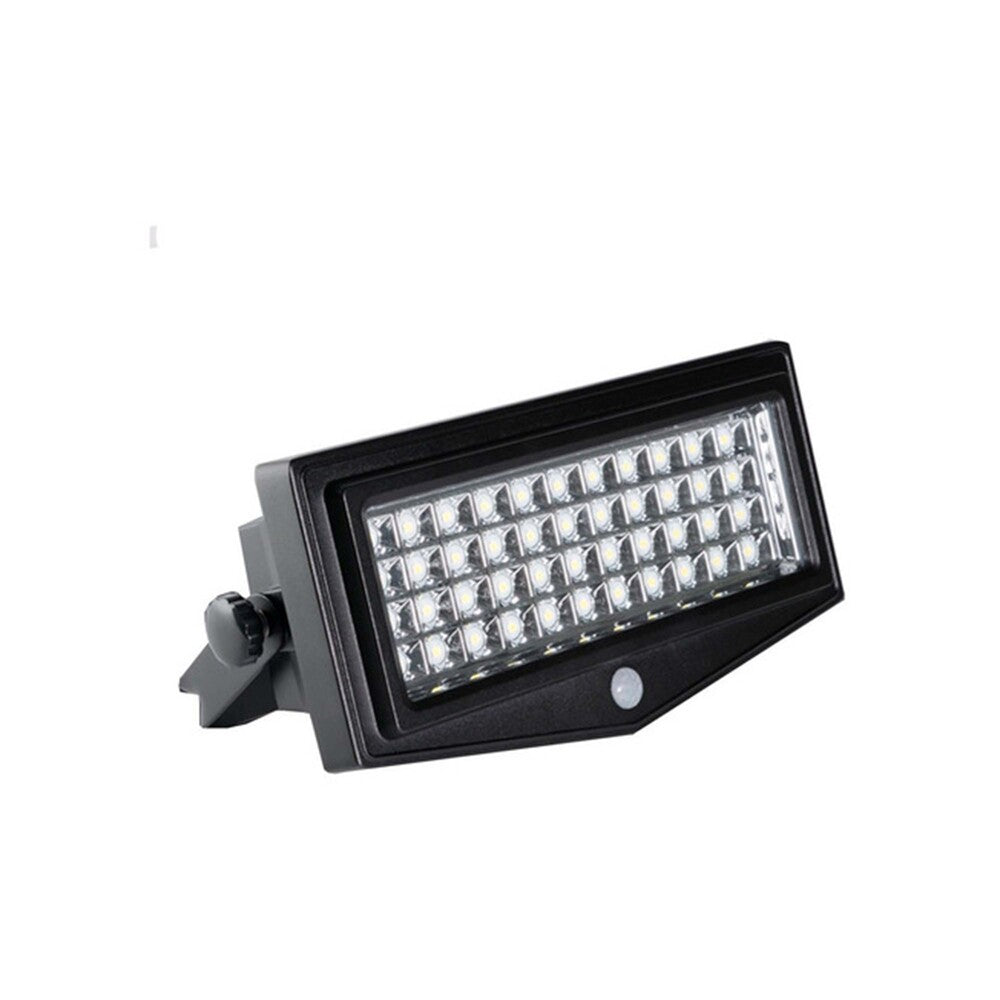 LUMINARIO DE CANALES SOLAR CON SENSOR MOV NEGRO 1000LM 44LEDS 6000K