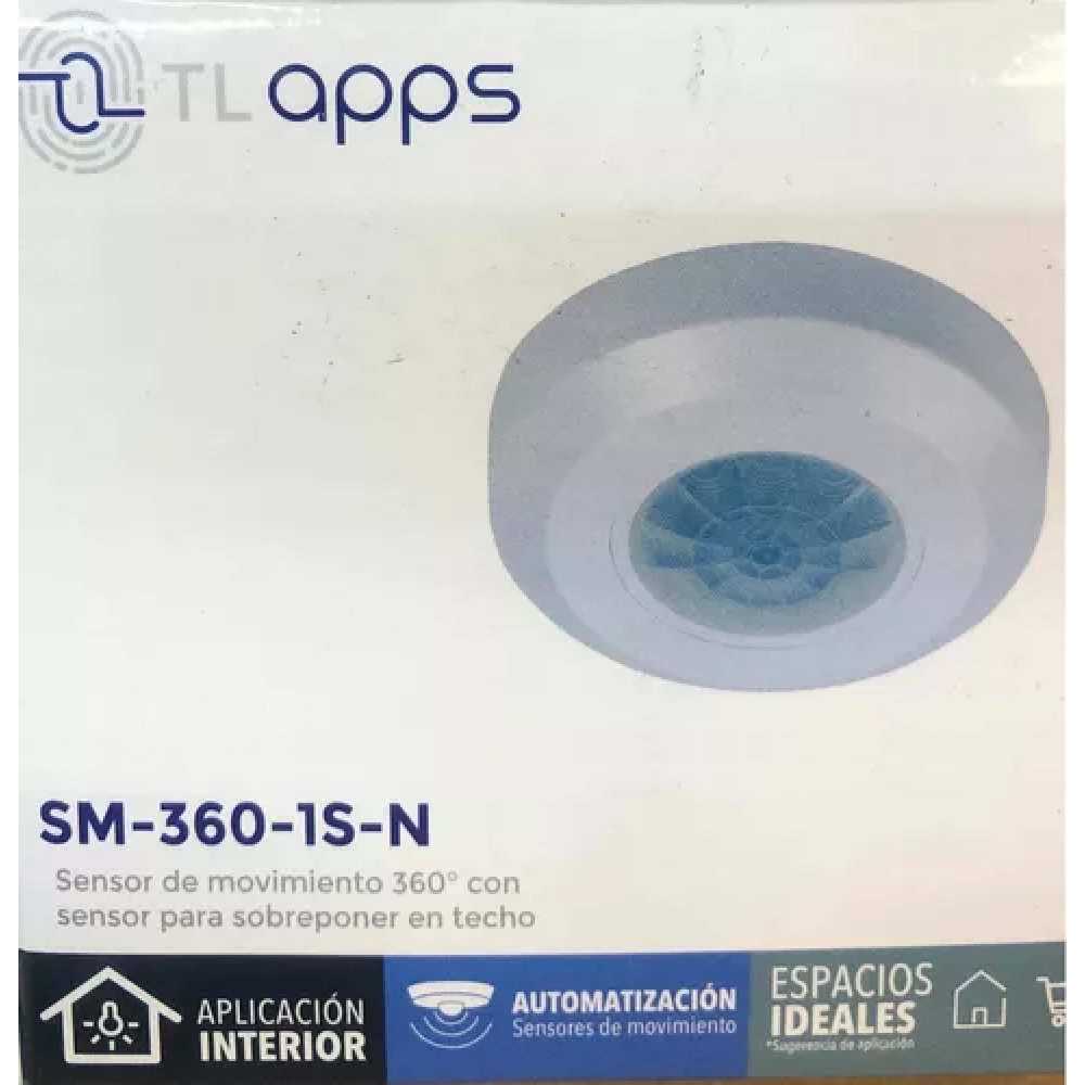 SENSOR DE MOVIMIENTO 360 INFRARROJO CON UN SENSOR PARA SOBREPONER EN TECHO MCA TECNOLITE