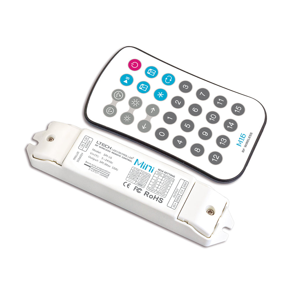 CONTROLADOR SPI PARA TIRA LED 12V INCLUYE CONTROL REMOTO ***HAE 2024***