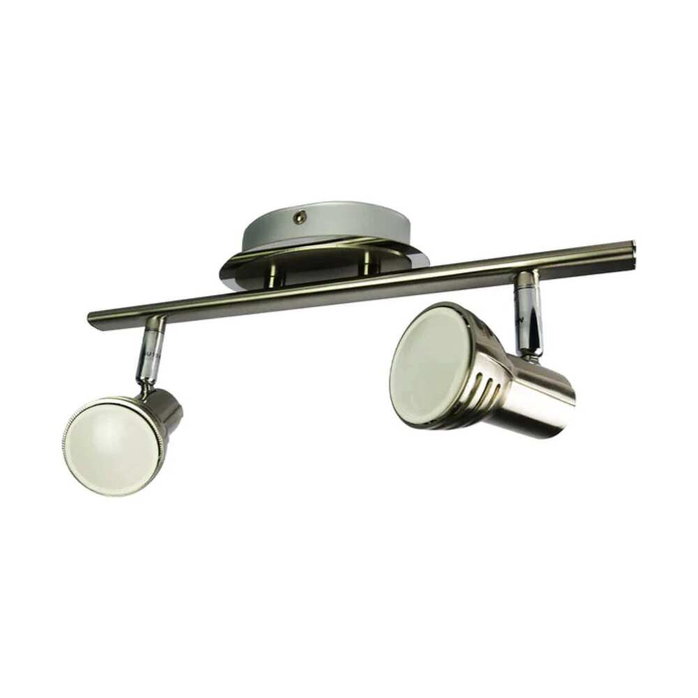 LUMINARIA METALICA SATIN DIRIGIBLE P/2 FOCOS GU10 MEDIO GIRO