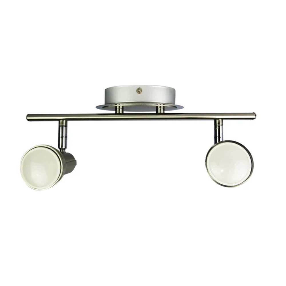 LUMINARIA METALICA SATIN DIRIGIBLE P/2 FOCOS GU10 MEDIO GIRO