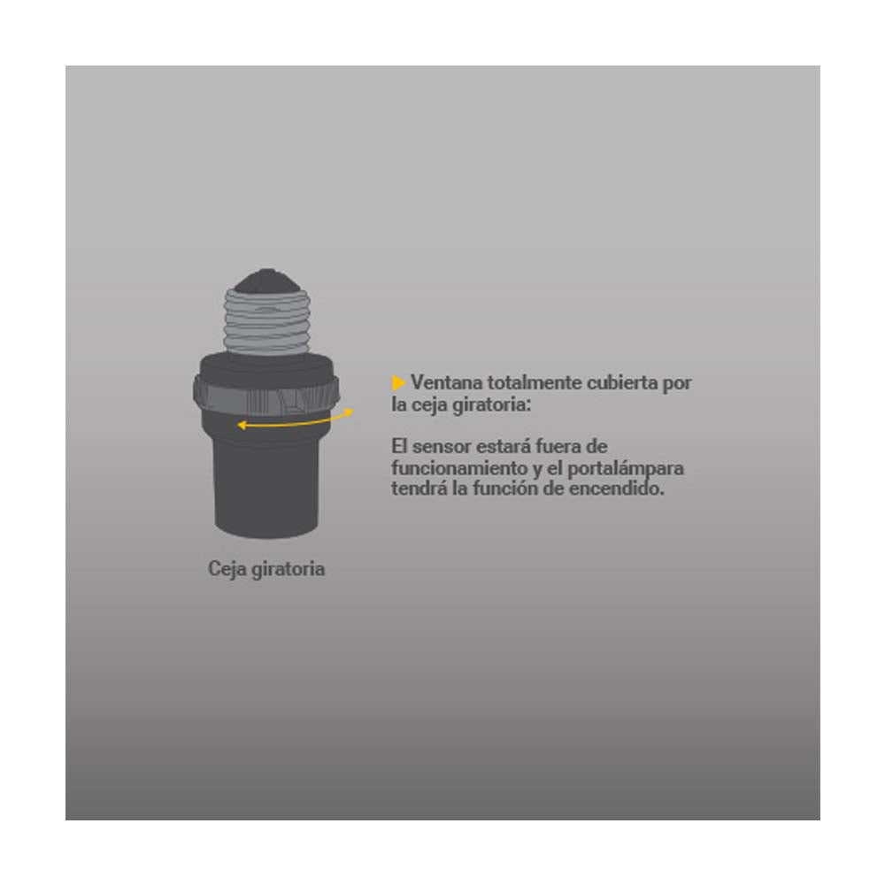 PORTALAMPARA NEGRO E26 CON SENSOR 125V/150W SUPPLIER