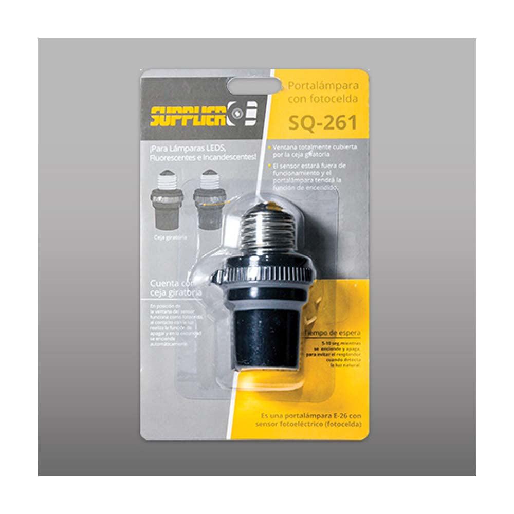 PORTALAMPARA NEGRO E26 CON SENSOR 125V/150W SUPPLIER