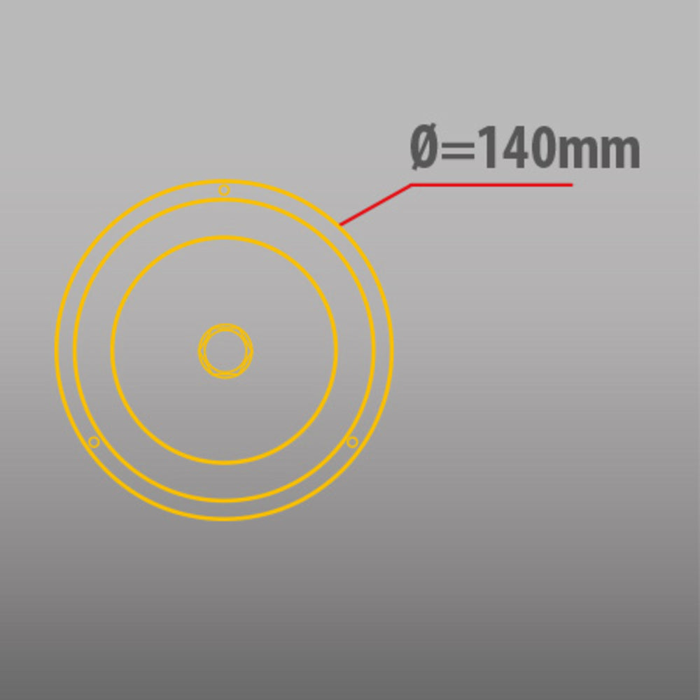 CAMPANA TIMBRE IND. 140MM 110-130V. ROJO