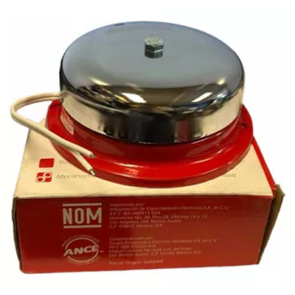 CAMPANA TIMBRE IND. 140MM 110-130V. ROJO