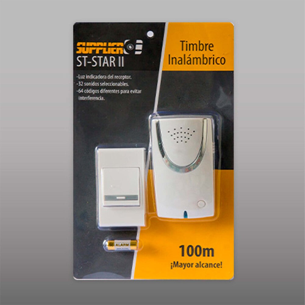 TIMBRE INALAMBRICO BLANCO 32 SONIDOS (2 NIVELES) DESDE EL RECEPTOR SUPPLIER