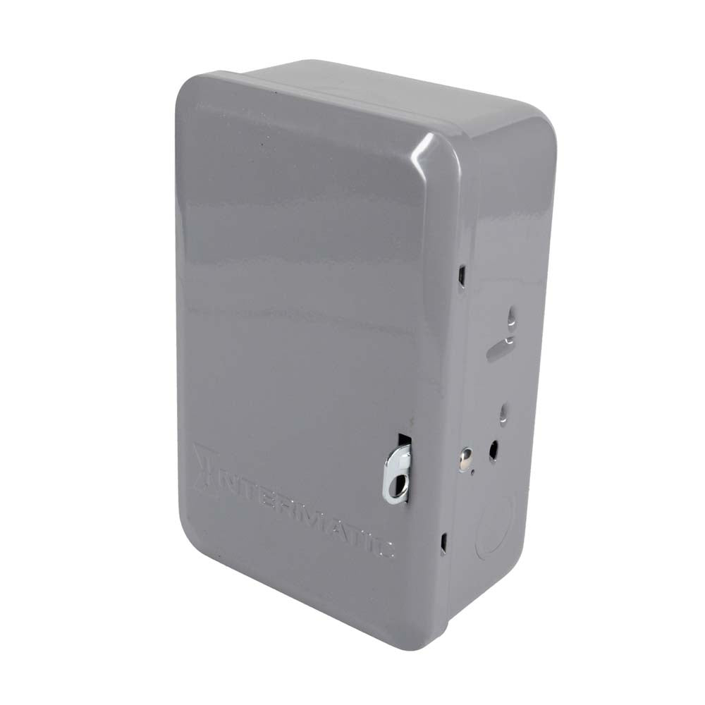 TEMPORIZADOR MECANICO 24HRS. 120VCA. INTERVALO DE 1HR. SPST CON CAJA METALICA PARA INTERIOR INTERMATIC