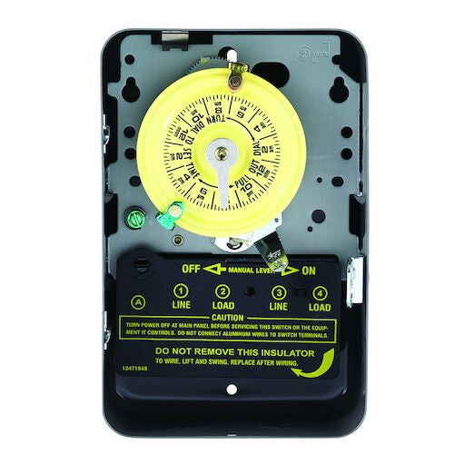 TEMPORIZADOR MECANICO 24HRS. 208-277VCA. INTERVALO DE 1HR. DPST CON CAJA METALICA PARA INTERIOR INTERMATIC