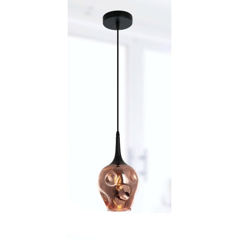 CANDIL LED CAMPANA DE CRISTAL OCRE 12W CON CAMBIO EN LUZ CALIDA/BCA/INTERMEDIA IIDSA