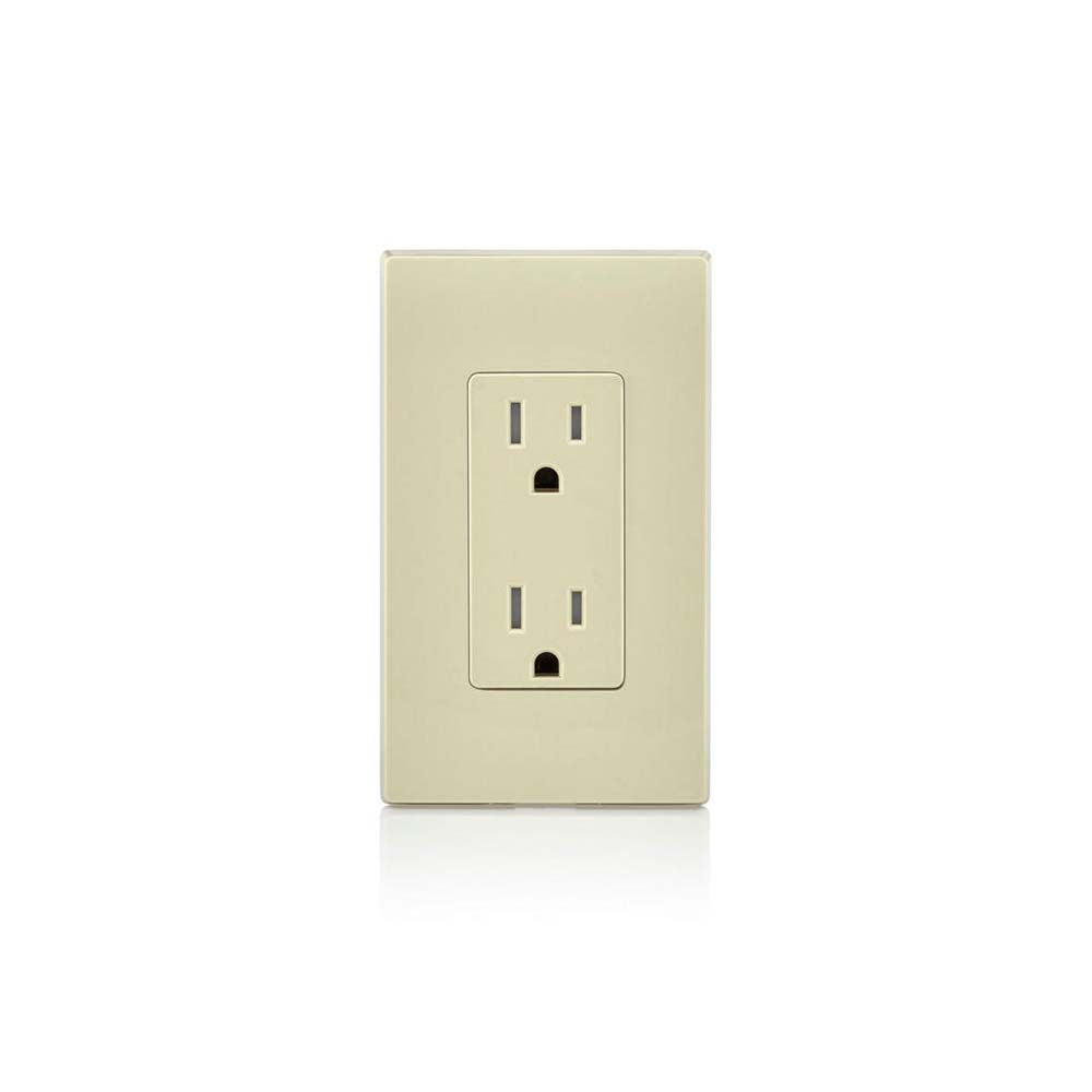 CONTACTO DUPLEX TAMPER RESISTANT 15A/125V. 2P-3V MARFIL *** OFRECER LEV005 ***