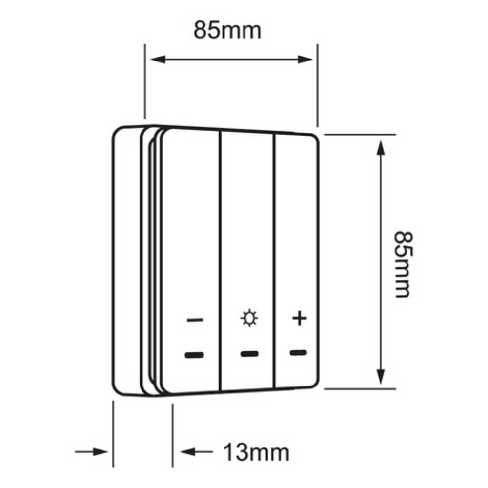 CONTROL SWITCH 3 INTERRUPTORES C/ATENUADOR S/P .6W 3VCD BLANCO
