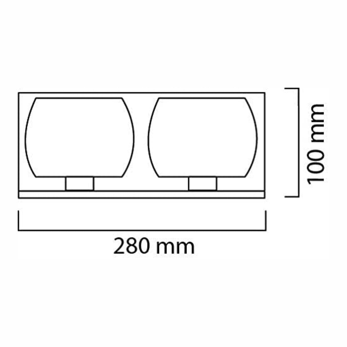 LUMINARIA DE PARED CRISTAL/CROMO 2 X 40 W CRISTAL ***TECNOHOME HAE***
