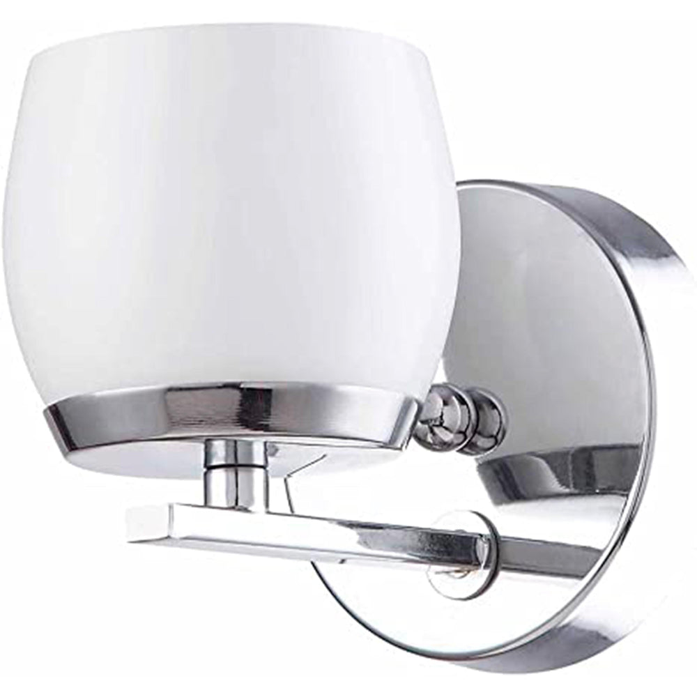 LAMP. PARED 40W/127V. G9 CRISTAL OPALINO CROMO SATIN AMARA ** EXHIBIDO ***