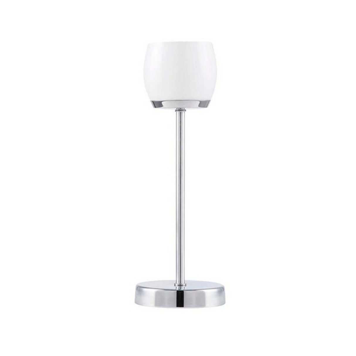 LUMINARIO DE MESA CRISTAL OPALINO ACABADO CROMO BASE G9 40 SERIE AMARA ***TECNOHOME HAE***
