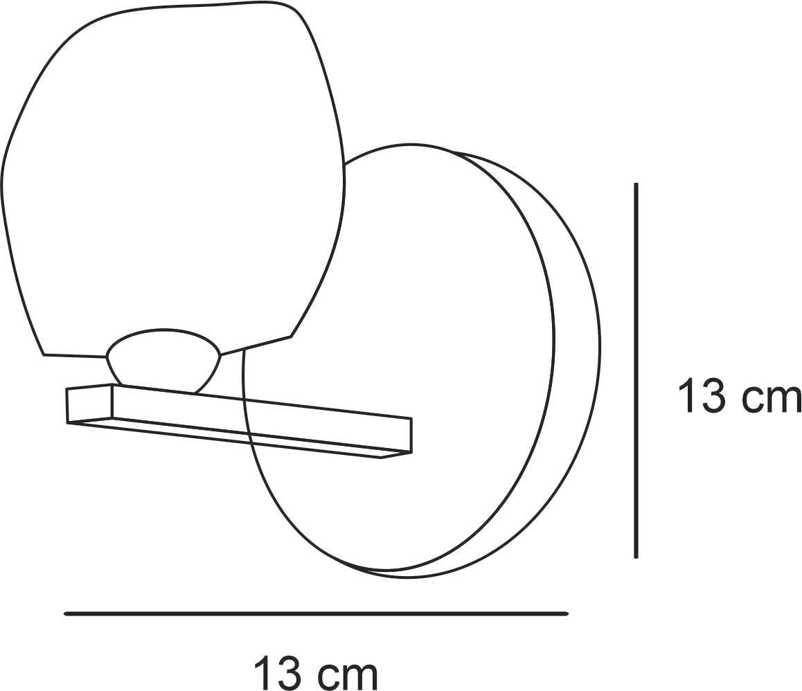 LUMINARIA DE PARED CRISTAL/CROMO 1 X 40 W CUARZO TH3000/1 *** EXHIBIDO ***
