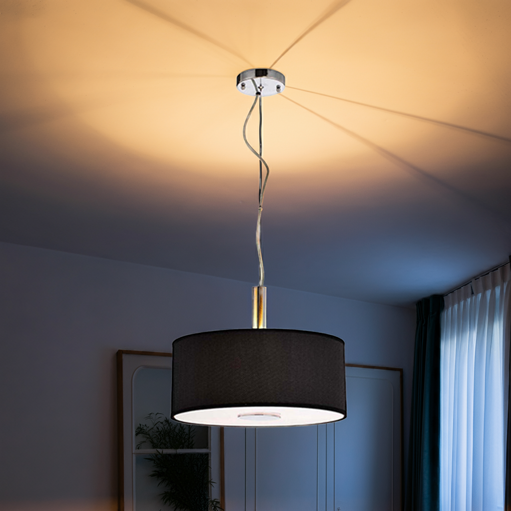 COLGANTE TELA NEGRO 3X60W TH3315/C