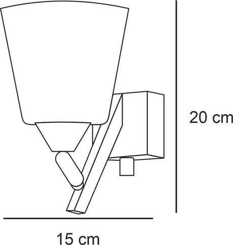 PARED CRISTAL OPALINO 1X60W. TH6010/1NS *** HA. LUMI ***