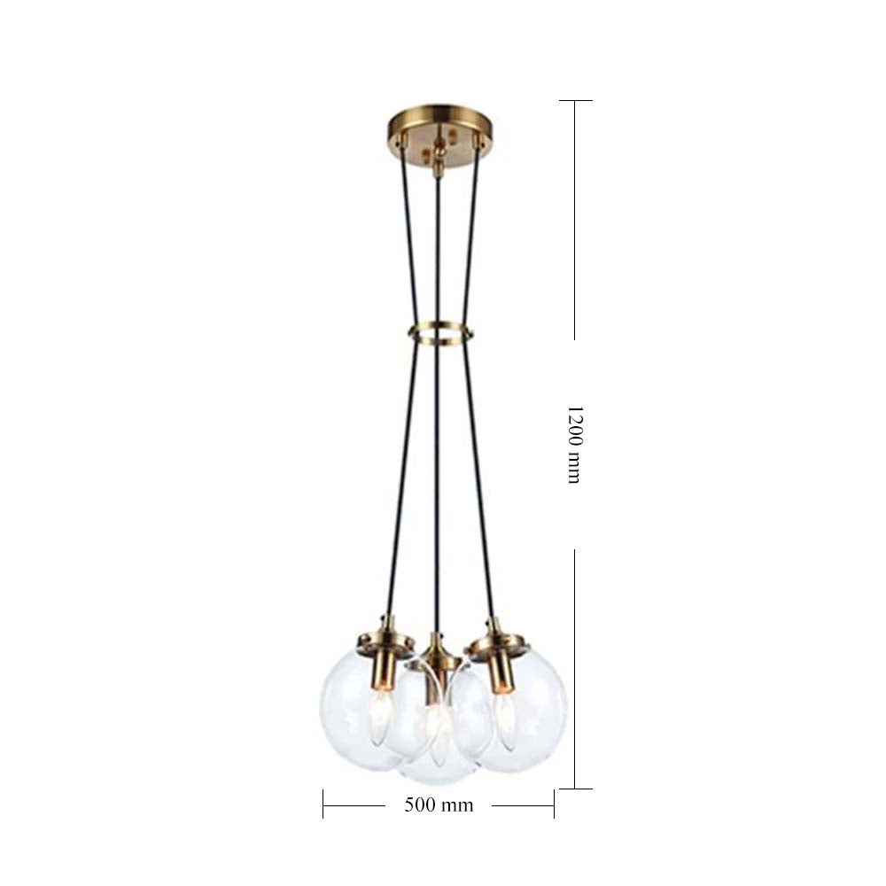 LUMINARIA COLGANTE ANTIQUE/CRISTAL 3 X 40 W CAROLI *** HA. LUMI ***