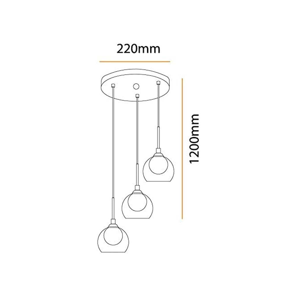 SUSPENDIDO ACABADO SATIN CRISTAL BASE G9 3 X 40 W SERIE LIBYA