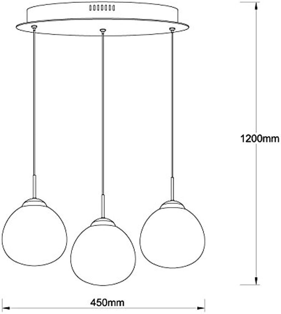 LUMINARIA LED COLGANTE COLOR SATIN 3 X 5 W ESFERA THL120/3 S