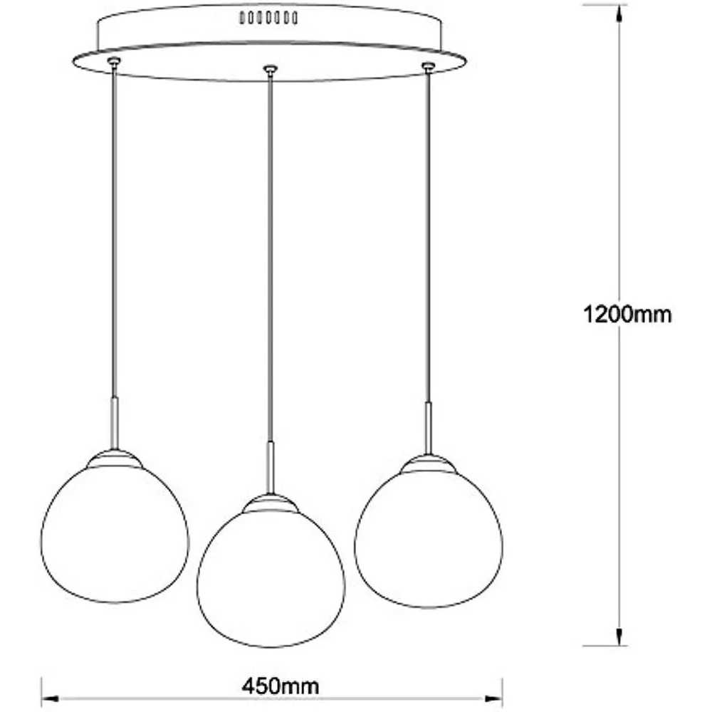 LUMINARIA LED COLGANTE COLOR SATIN 3 X 5 W ESFERA THL120/3 S