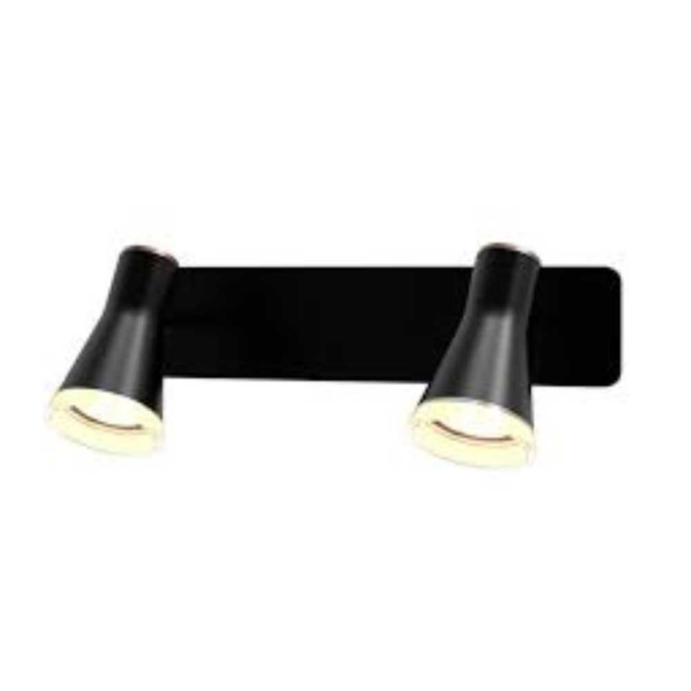 LUMINARIA LED DE PARED COLOR NEGRO/COBRE 2 X 4 W CLOE