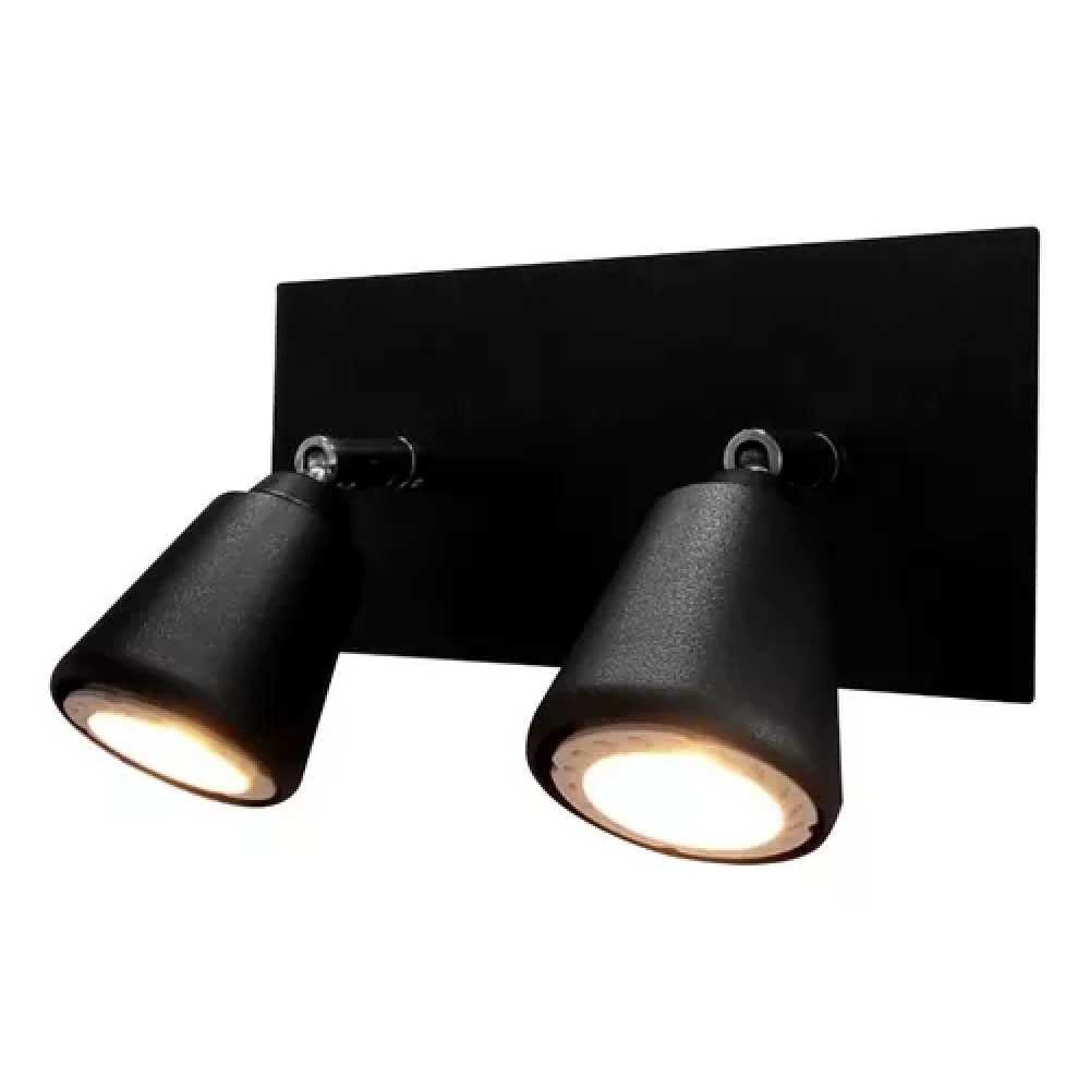 LUMINARIA LED DE PARED COLOR NEGRO/COBRE 2 X 4 W CLOE