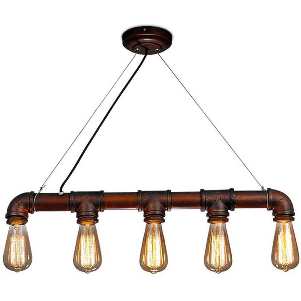 LUMINARIA COLGANTE NEGRO 5X60W. INDUSTRIK*** HAE ***