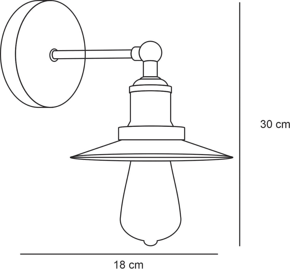 PANTALLA METALICA 127 V ~ 60 HZ NEGRO E26/E27 THV33/1  *** HAE ***