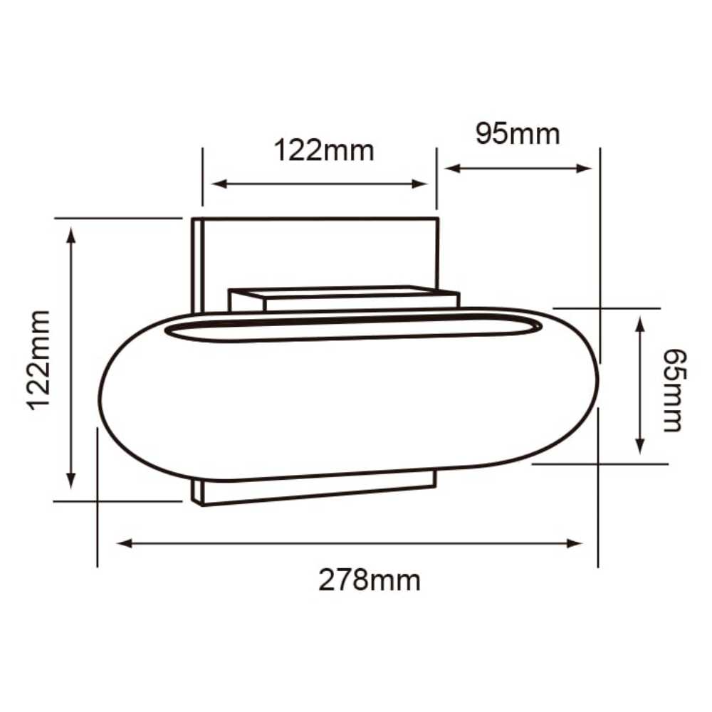 LAMPARA DE PARED ARBOTANTE CRISTAL POTENCIA MAX. 40 W BASE G9 SOBREPONER NO INCLUYE FOCO