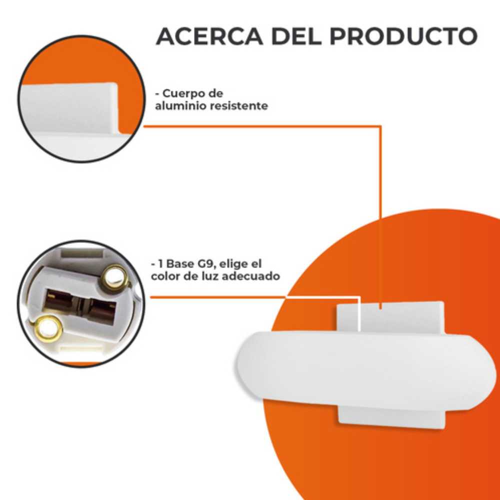 LÁMPARA DE INTERIOR CLEEÍA II TECNOLITE PARA SOBREPONER BASE G9