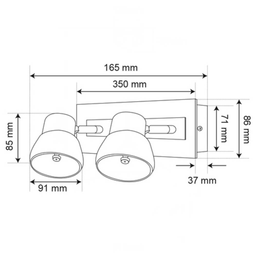 LÁMPARA DE INTERIOR LED FREYRE II TECNOLITE PARA SOBREPONER 10W LUZ SUAVE CÁLIDA