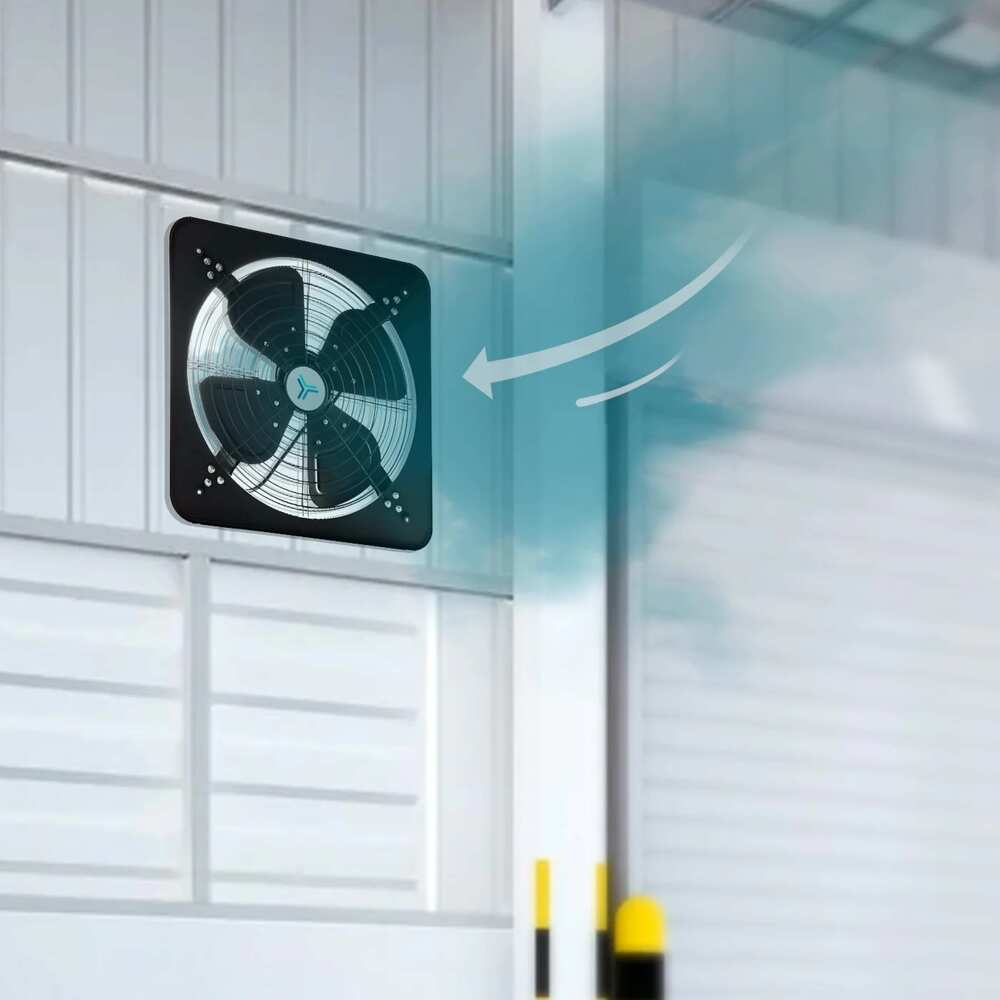 EXTRACTOR AIRE AXIAL IND. 16" NEGRO MATE 2880 M3/HR *** OFRECER 1816 ***