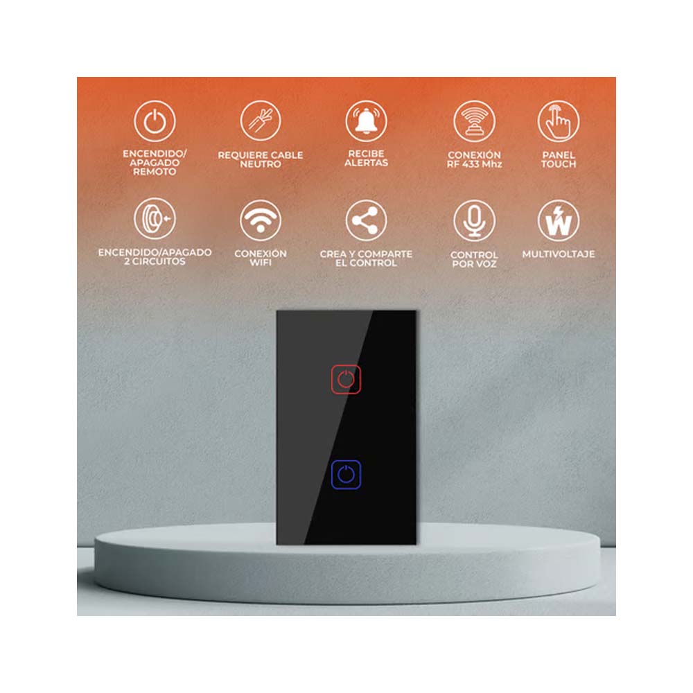 SWITCH SMART 2C + SMART PLUG 16A NEGRO