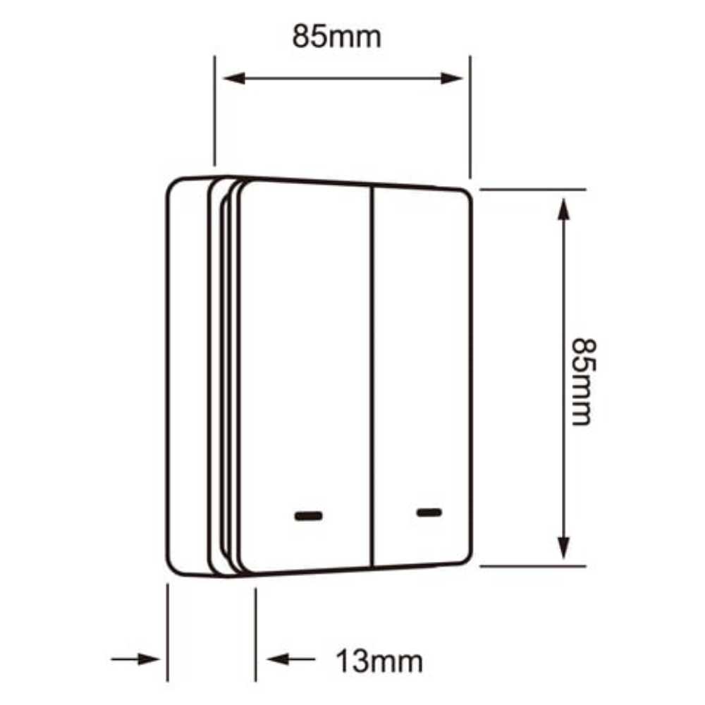 CONTROL SWITCH 2 INTERRUPTORES ***BLANCO*** .6W 3VCD