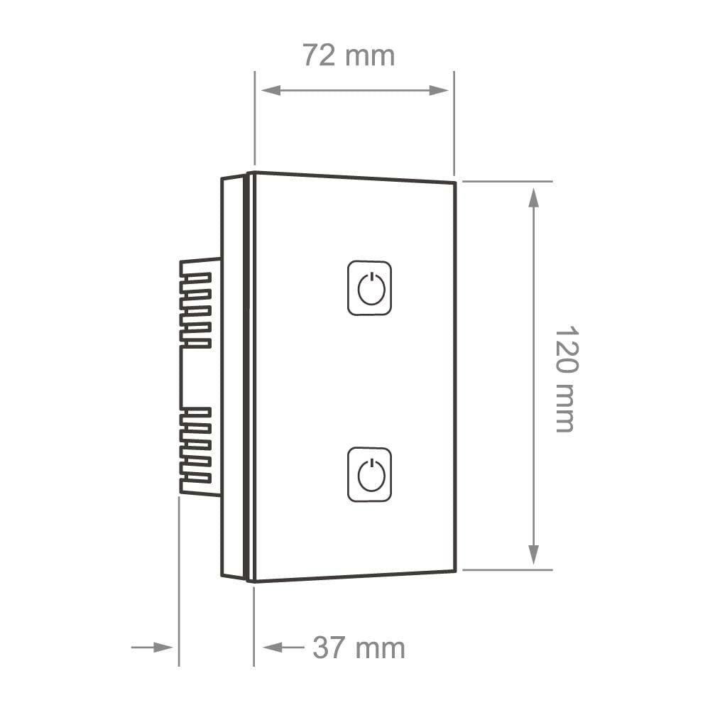 APAGADOR INTELIGENTE ***BLANCO*** CON 2 BOTONES, CREATOR II CONEXIÓN WIFI (REQUIERE CABLE NEUTRO) ***HAE2025***