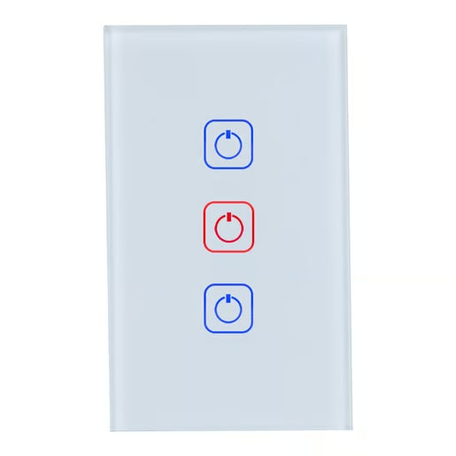 APAGADOR INTELIGENTE TACTIL WIFI 3 CIRCUITOS REQUIERE CABLE NEUTRO COMPATIBLE CON APP MOVIL Y ASISTENTES DE VOZ TSWIM3MVBTCW