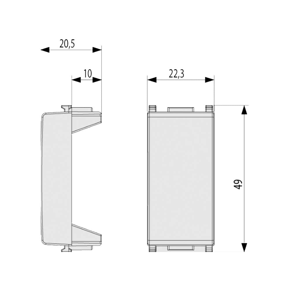 MODULO CIEGO SILVER PLANA VIMAR