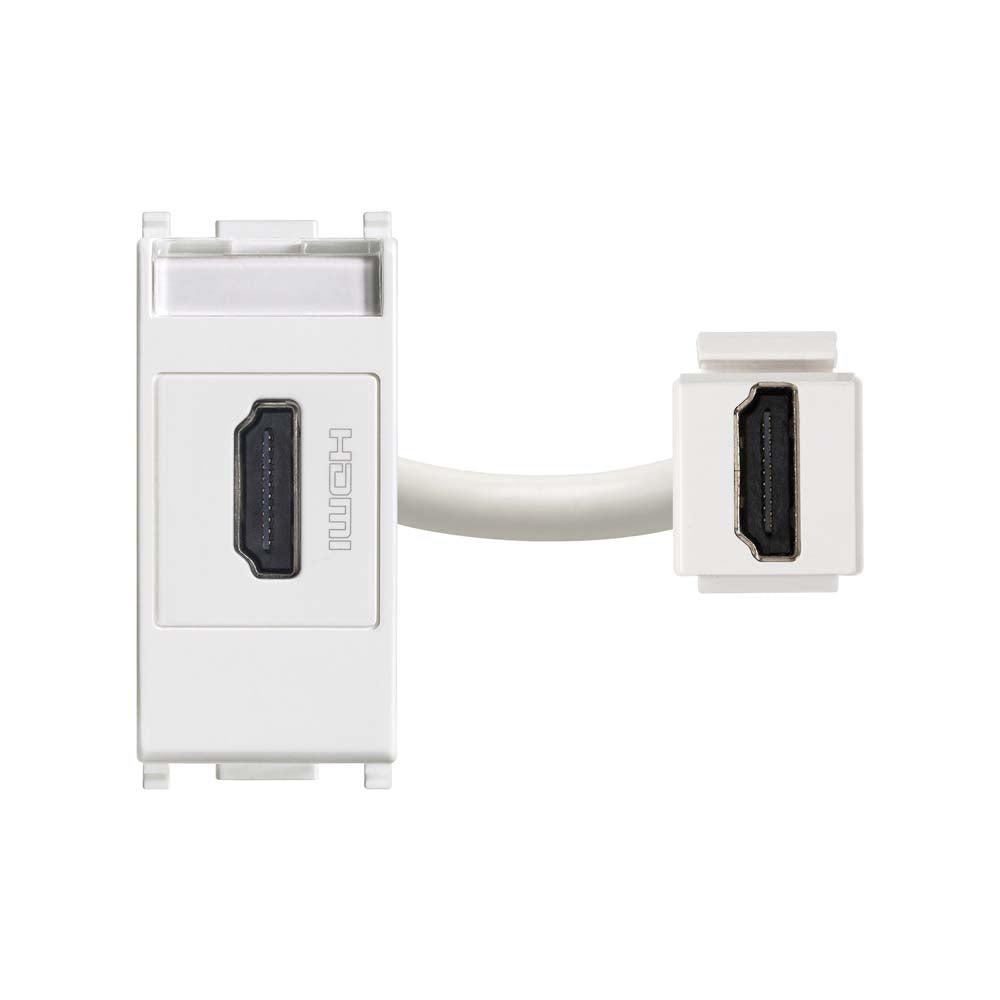 TOMA CON CONECTOR HDMI 1 MOD.  FIJACION KEYSTONE BLANCO PLANA VIMAR