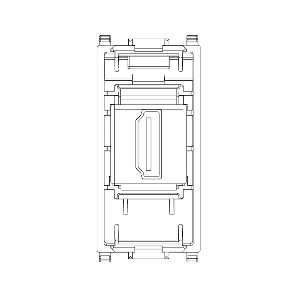 TOMA CON CONECTOR HDMI 1 MOD.  FIJACION KEYSTONE BLANCO PLANA VIMAR