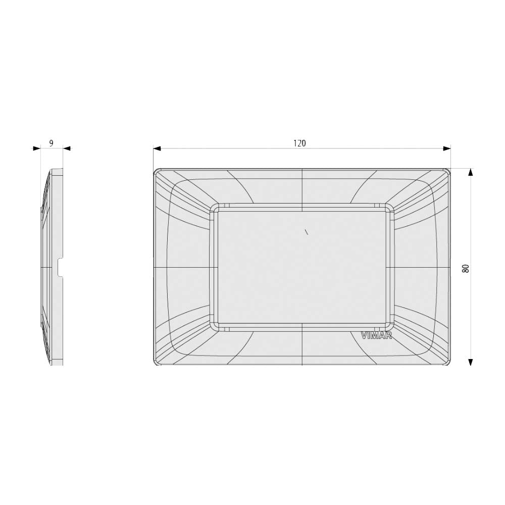 PLACA 3 MOD. TECNOPOLIMERO MARFIL PLANA VIMAR